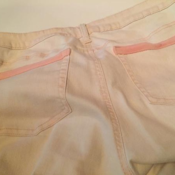 Stretchy Pastel Pink Jeans with Velvet Sides - Picture 3 of 3
